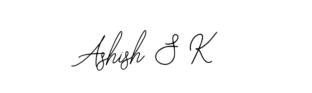 Use a signature maker to create a handwritten signature online. With this signature software, you can design (Bearetta-2O07w) your own signature for name Ashish S K. Ashish S K signature style 12 images and pictures png